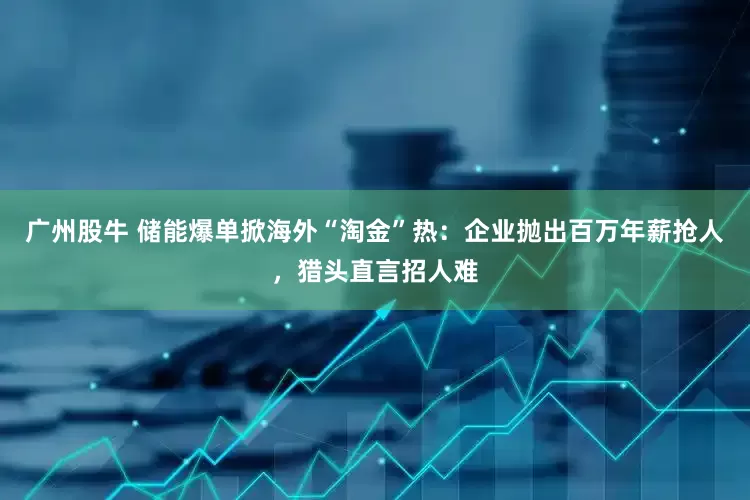 广州股牛 储能爆单掀海外“淘金”热：企业抛出百万年薪抢人，猎头直言招人难